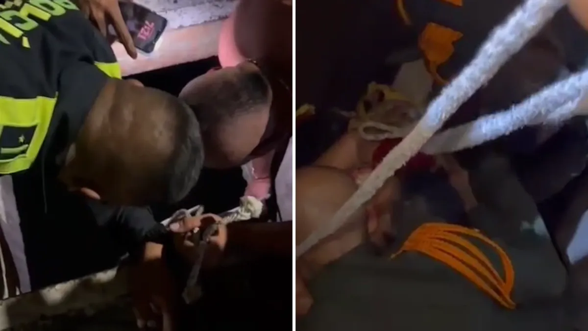 Una mujer con discapacidad visual cayó a una alcantarilla sin tapa en el sector del estadio Pascual Guerrero de Cali: fue rescatada