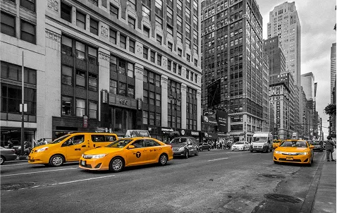 Taxi amarillo en Medellín